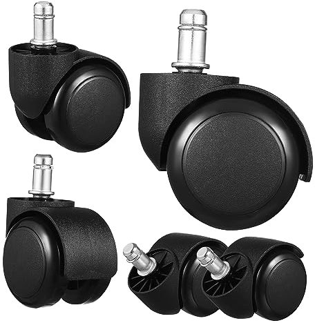 COHEALI 5st Ersatz-stuhlräder Computerstuhlrolle Stuhlrollenrad Stuhlrollen Für Teppiche Pu-gummiräder Ersatzteile Für Bürostühle Hartbodenrolle Mit Bremse Stuhlrad Nylon Rotieren