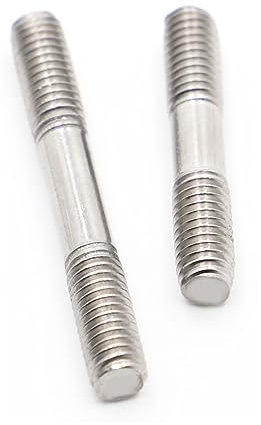 TULDYS Doppelendgewindestange M3 M4 M5 M6 M8 304 A2 Edelstahl Kopflose Stehbolzen Schraubenstange Zahnstange Doppelkopf-Gewindestange (Size : 35mm, Color : M5 2pcs)