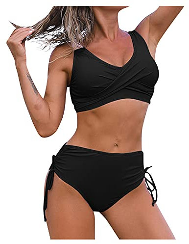 WILLBEST unterhemd bauchweg Body Damen meerjungfrauenflosse Rave Outfit Damen Bikini schwarz Teenager jeanshemd Strandkleid Swimsuits for Women Bauch Weg Bikinis Badeanzug Kleid uv schw