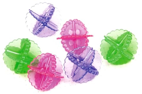 Reusable Laundry Balls 4 Pieces Sturdy Plastic Dryer Balls | Creative Design, Random Colours, Massage Fabrics, Help Fabrics Dry Faster Random Color