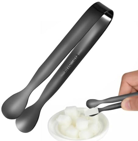 1/5 Stück Rosa Edelstahl Zuckerzange Kleine Silber Eisnadel | Edelstahl Zuckerzange Tragbare Servierzange, Zange zum Servieren von Lebensmitteln, Eiswürfeln u