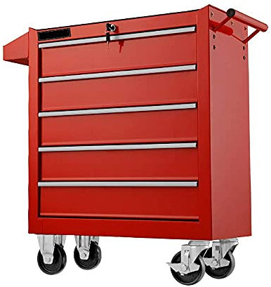 SmPinnaA Werkzeugwagen, multifunktionaler Werkzeugschrank für die Werkstatt, Mobile Wartung, Reparatur-Werkzeugwagen mit 2 Schubladen, robust für den Garten im Freien