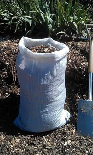 Woven Polypropylene Rubble Sacks Bags - Builder Heavy Duty - 80cm x 50cm, 25kg, Extra Strong for Garden, DIY, and Construction Waste - Large PP Reusable (10 Sacks)