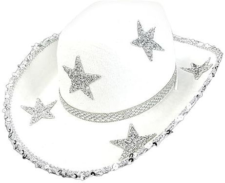 Generisch Bling Cowboy-Hüte für Damen, Western-Cowgirl-Hut | Strass Stern Cowgirl Hut | Modisches Halloween-Kostüm, Western-Cowboyhut für Tanz, Musikfestival