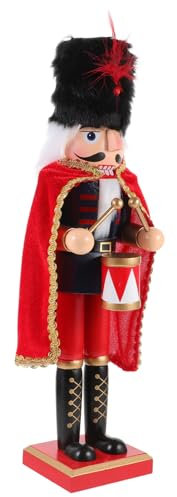 BCOATH Holz-nussknacker Figur Mit Umhang Festliche Dekoration Für Weihnachten Hotel Restaurant Und Zuhause Langlebig Und Bruchsicher Für Feiern Und Anlässe
