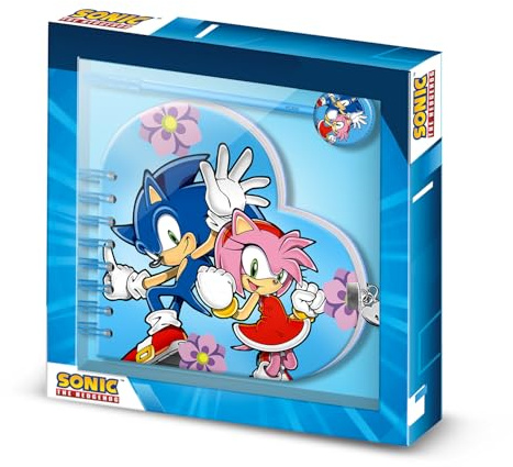 Sonic The Hedgehog - SEGA Amy-Diario Cuore + Penna, Blu