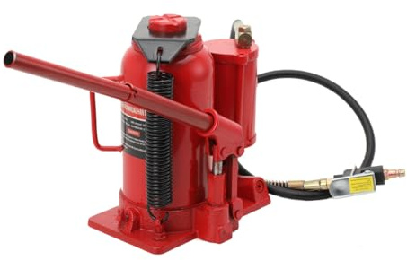 ATEdata 20T Pneumatischer Hydraulischer Wagenheber | und Pneumatischer Stempelwagenheber, 260-510 mm, kompakter Wagenheber Flaschenwagenheber aus Stahl manuell