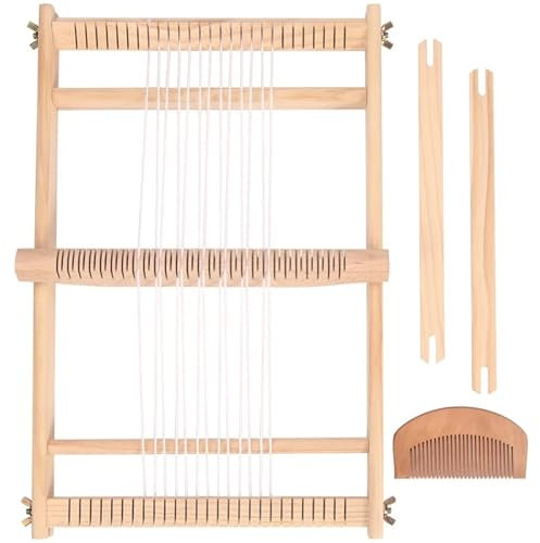 QAUUCP Webrahmen Holz Multi-Craft Webstuhl Kette große Rahmen Webstuhl Heddle Bar Weave Textile Board Weaver Tapisserie Anfänger