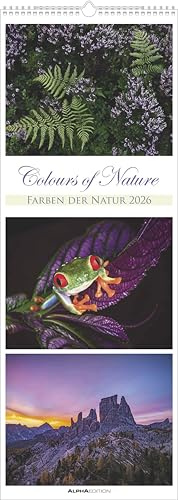 Alpha Edition - Colours of Nature – Triplets Kalender 2026 – Wandkalender XXL 25×69 cm mit 3 Naturfotos pro Seite, Hochformat-Bildkalender, stilvoller ... für Naturfreunde: Triplets By Cornella Dörr