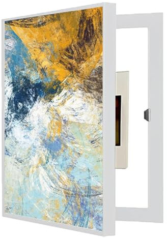 NIHUJALE Decorative painting of distribution box Decorative Electrical Box counter Detachable Electric Meter Box Distribution Box Safe Painting Hanging Decoration Hide Paintings,01,55x65cm