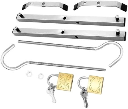 Roof Rack Ladder Clamp - Locking Ladder Grips, Van Ladder Security Lock | universall Ladder Holder, Professional Ladder Clamp System, Heavy Duty Anti Theft Mounting, Tie Down Clamps for Roof Rack