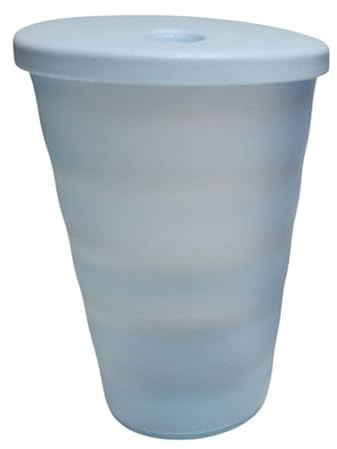 Tupperware Bicchiere con cannuccia, tazza in plastica, 500 ml, 500 ml, azzurro