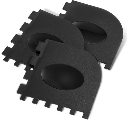 3 Pcs Plastic Grill Pan Scraper Griddle Scrapers Tool for Griddle Pans Cleaner Kitchen Cleaning Tools Kit Kitchens Scraper Accessories Size 3.15 × 3.15 ×0.04 Inches Black Polypropylene