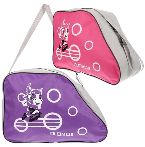 Toddmomy Roller Skate Bag 2pcs 15.5 Inch Portable Skates Shoes Storage Pouch with Handle for Easy Carrying Suitable for Roller and Wheel Shoes Outdoor Use