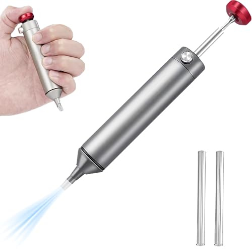 YOUTHLOXUS Aluminum Alloy Solder Sucker, Desoldering Pump Remover with High Temperature Resistant Silicone Nozzle，Strong Suction Powe Solder Remover, Essential Accessory for Professional Welders