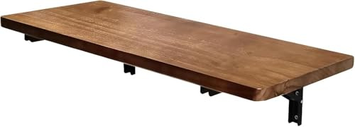 Klapptisch Wand Wandklapptisch Wandtisch Klappbar Wandschreibtisch Schreibtisch Tisch Holz Braun Klein Groß Lang Schmal Platzsparend Hängend Arbeitsplatte für Küche Esstisch of(Size:100x40 cm)