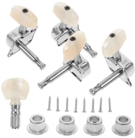 CATIEBYE Banjo String for Acoustic Guitar Tuning Pegs Locking Tuners Kit Includes String Banjo Tailpiece and Machine Head Parts