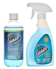 Blue Magic Cleaner Makes up to 50 Refill Bottles WITH Kleenze Ultimate Stain Remover inc red wine, fake tan, ink,tea,coffee,mud.Can be used as a pre-wash stain remover for clothing,.
