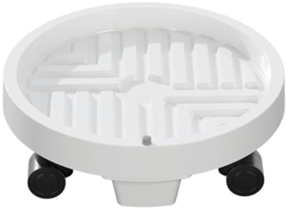 Rullbart Växtvagn Växtvagn Rundhjulad Blomkruka Flyttare For Inomhus Utomhus Blomvagn för Inomhusbruk(White,34cm)