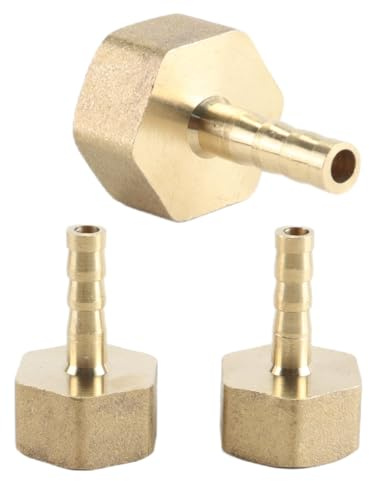Alide 2-pack mässingsslangmunstycke med hullingförsedda krokar, slangkoppling 6 mm G 1/2 tum NPT invändig gänga