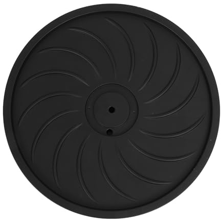 VICASKY Soucoupe Ronde Mobile pour Pots de Fleurs avec roulettes Invisibles Bac Récupérateur d'eau Intégré Support en Plastique Noir 30 CM de Largeur Adapté pour Intérieur et Extérieur