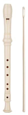 Vuxeninspelare High Pitched Blockflöjt 6 Hål Ett Musikinstrument För Nybörjare För Vuxna(White)
