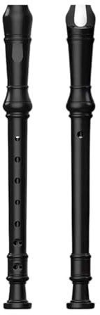 Anfänger Blockflöte Hohe Blockflöte B 8 Löcher Für Anfänger Und Erwachsene Leistungsniveau(Black)