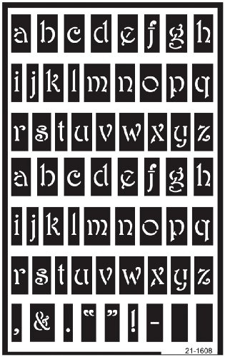 Armour Etch Over N Over Stencil Lower Case