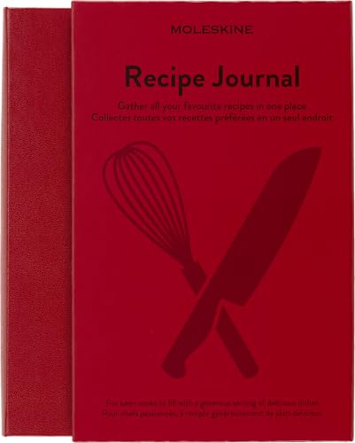 Moleskine Recipe Journal, Quaderno A Tema per Raccogliere e Organizzare Le Tue Ricette, Copertina Rigida, Formato Large 13 x 21 cm, 400 Pagine