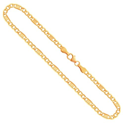 EDELIND Goldkette Herren Damen 333 585 375 Echtgold - Fantasiekette 3.5 mm