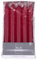DONAU HOME Lot de 10 bougies à tige lisses rouges - 17 x Ø 2 cm - Sans parfum - Cylindriques - Pour décoration dans le salon, la salle de bain - Durée de combustion : 6 heures