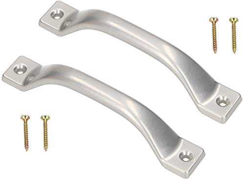 KOTARBAU® 2er Set Möbelgriff 140 mm Silber Küchengriff Schrankgriff Schubladengriff Ladengriff Bogengriff Türgriff für Schubladen Türen