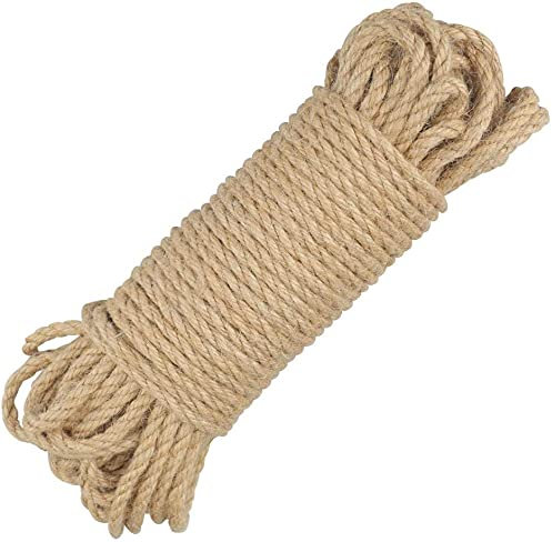 Hanfseil, Jute Seil, Sisalseil Für Katzen 6/8/10MM Naturfasern Juteseil Hanfseil Zur Reparatur Kätzchen Ersatzstamm Kratzbäume Sisal Seil Geflochten Bastelschnur Für Kitty Interaktiv, DIY Handwerk