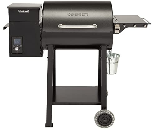 Cuisinart Griglia a pellet e affumicatore in legno, 1200 cm quadrati, per affumicare carne, carne a scatti e verdure, barbecue 8 in 1 con controllo digitale, avvio automatico e sonda di temperatura
