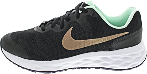 Nike Revolution 6, Scarpe de Gimnastica Unisex - Bambini e ragazzi, Nero Black Metallic Red Bronze Mint Foam, 40 EU