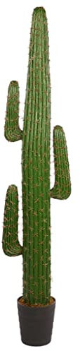 SMPLY. Planta Artificial Cactus Saguaro de Plástico - Ideal para la Decoración del Hogar para Exterior e Interior - Resistente a los Rayos UV - 178 cm