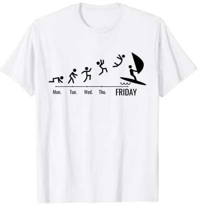 Windsurfing Segel Surfbrett Windsurfen Wochenende Windsurf T-Shirt