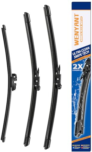 Wenyant 26/22/11 Windshield Wipers Compatible with Ford Explorer 2023-2011 Front and Rear Wiper Blades for My Car Original Equipment Automotive Replacement (Set of 3)