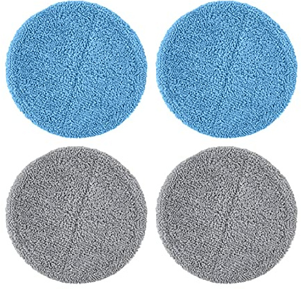 iDOO 2er-Pack Mopp-Pads Ersatz für kabellosen elektrischen Mopp, Mop Pad for ID-EM002, waschbare und Wiederverwendbare Mikrofaser-Wischmopp-Köpfe, inklusive 2 Mopp-Pads + 2 Wax-Pads