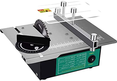 HLGKBY Portable Table Saw, 180W Table Saw, Mini Electric Table Saw, Cutting Depth 40mm, Round Table Saw with Dustproof Saw Blade, Lightweight Portable, Easy to Use