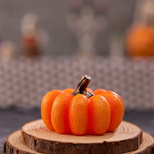 ACAREY Herbstdeko Laterne Kürbis Deko Figuren mit LED Licht Halloween Deko Herbst Deko Kürbis Laterne Dekofigur Licht für Tischdeko, Schlafzimmerdek, Hochzeitsde, Halloween Party (Kürbis A)