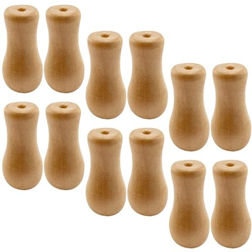 OSALADI 12 Uds. De Borlas De Cordón De Madera Persianas De Ventana Perillas De Cordón Tiradores De Bolas Colgantes De Madera para Persianas Romanas Cortinas Artesanales Borlas con Cordón