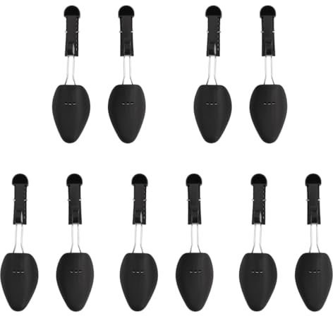 vidaXL Schuhspanner 5 Paar, Schuhdehner Multifunktional Anti-Knick-Schutz, Schuhstrecker für Damen, Schuhweiter Schuhformer, Schwarz EU 35-38 Kunststoff