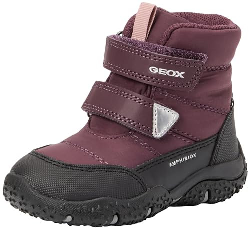 Geox Baby-Mädchen B Baltic Girl B ABX Snow Boot, DK Burgundy/Black, 22 EU