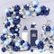 Blue Balloon Arch Kit, 120pcs Navy Blue and Silver Balloons Garland With Metallic Sliver Confetti Balloons, Pastel Blue Balloons for Birthday Baby Shower Graduation Anniversary Party Decorations