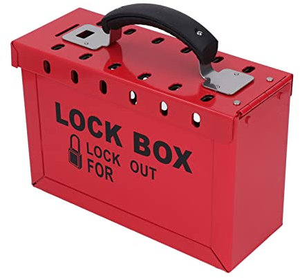 Ensemble de Cadenas de Boîte de Consignation, Boîte de Consignation de Groupe à Usage Large avec 24 Clés Pièces pour Disjoncteur à Loquet d'étiquette