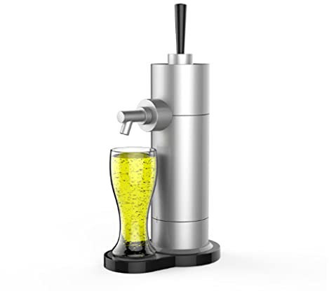 WHITEUQ Dispensador de Bebidas con Torre de Cerveza, Accesorios para el hogar y Bar, dispensador de Bebidas eléctrico Mejorado, Torre de Cerveza con Lata aislada (Plateada)