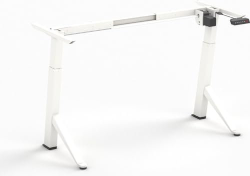 Worktrainer - YDesk Höhenverstellbarer Schreibtisch - Elektrisches Gestell - Höhe 70-115 cm - Breite 110-160 cm - Weiß - Memory Funktion