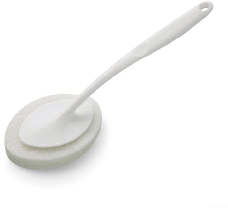 Mehrzweck-Schwamm mit langem Griff, für Bad und Küche, Reinigung, geeignet für Heimwerkerarbeiten (weiß)