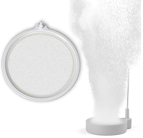 Aquarium Air Stone, 50MM Quiet Nano Fish Tank Air Stone Oxygen Aerator, Ultra-Fine Bubble Diffuser for Improved Oxygen Dissolution, Compatible with 50-80CM Tanks, Enhances Aquatic Health (White)